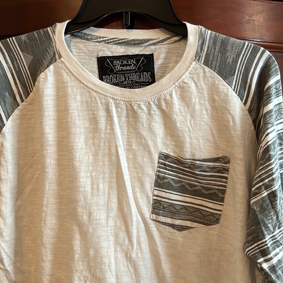 Broken Threads Premium denim goods one pocket long sleeve tshirt size large - Picture 16 of 16